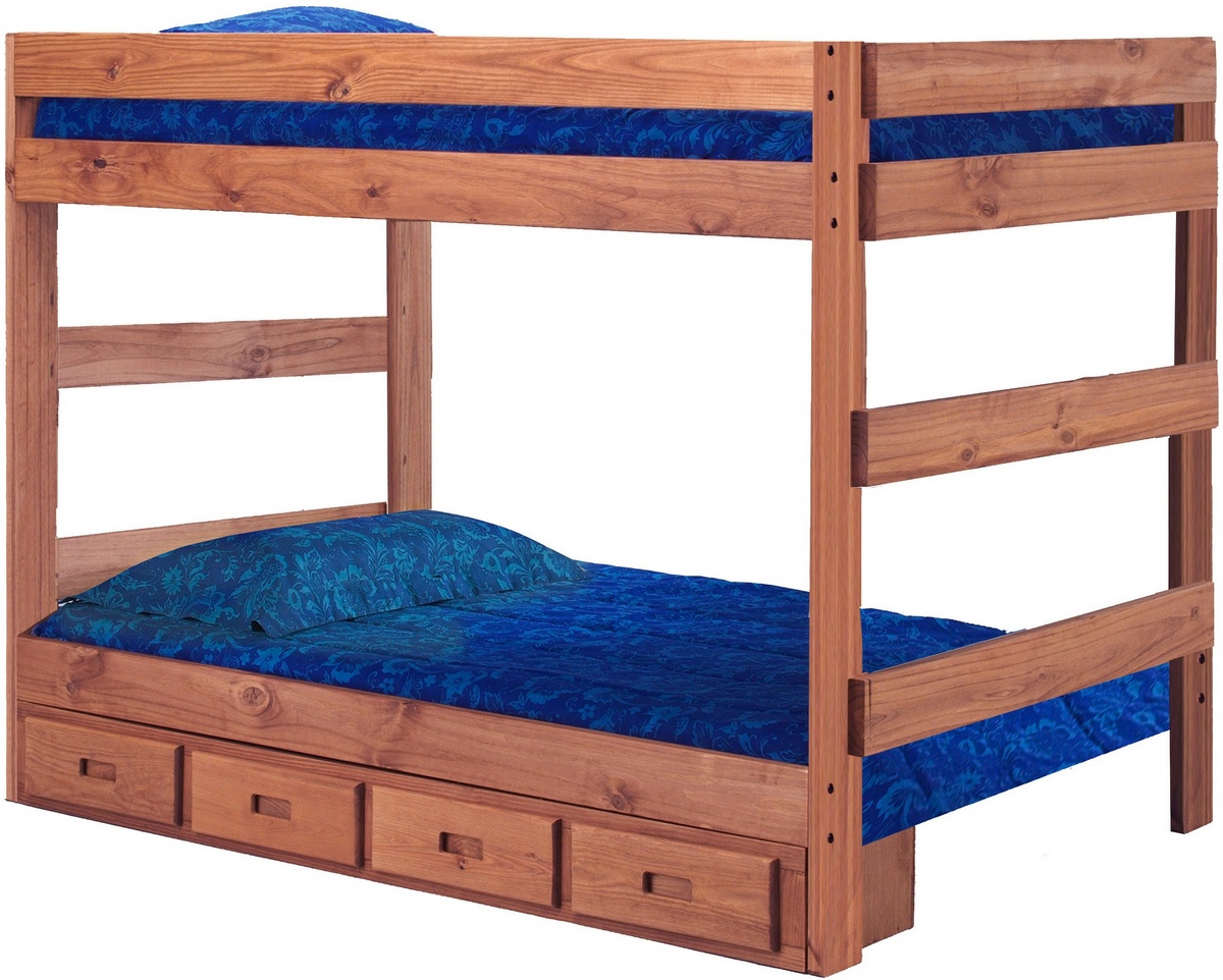 Bunk Bed Storage Mahogany Stain Chelsea