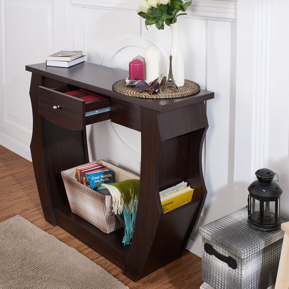 Furniture Of America Correy One-drawer Cut-out Console Table - Enitial Lab Hfw-1476c4