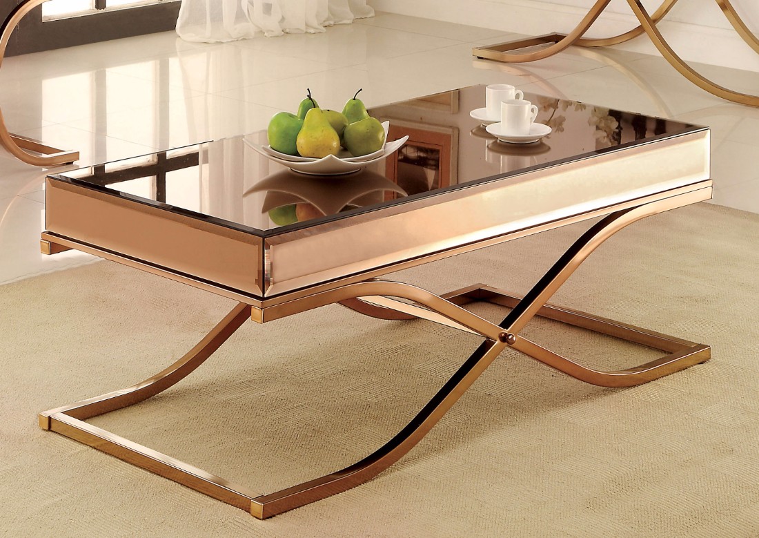 Coffee Table Brass Furniture Of America