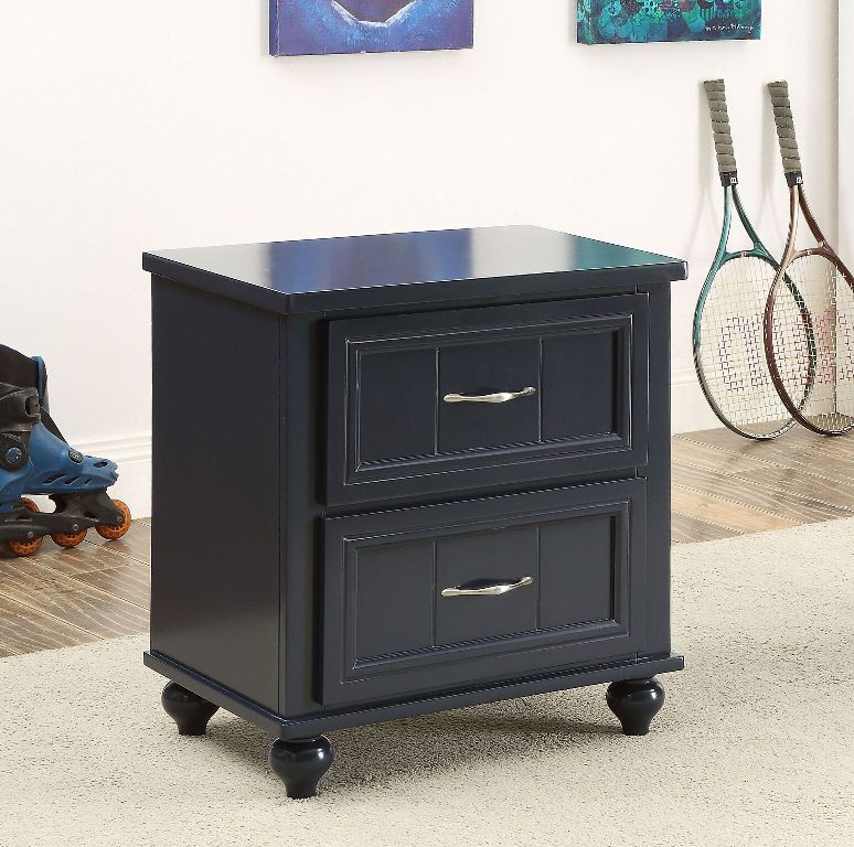 Picture of Furniture of America Fabela Transitional 2-Drawer Nightstand in Blue - Enitial Lab IDF-7322BL-N