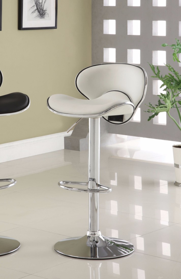 Contemporary | Adjustable | Furniture | America | Height | Swivel | Chrome | Stool | White | Lab | Bar