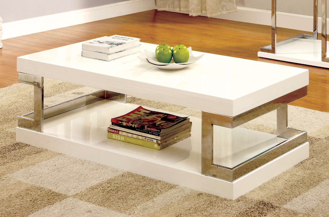 Accent Coffee Table White Furniture Of America