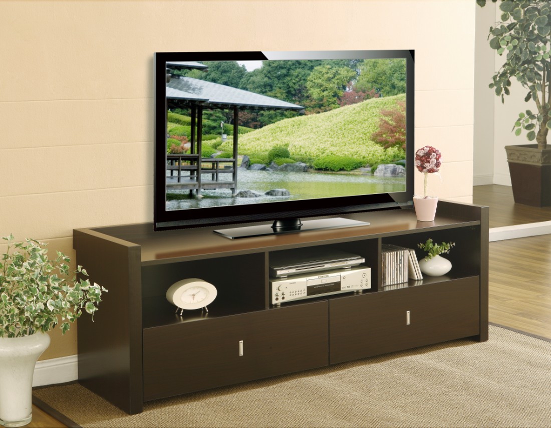 Furniture Of America Omura Contemporary 60-inch Tv Stand In Coffee Bean - Enitial Lab Id-29303