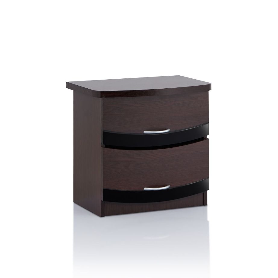 Picture of Furniture of America Strader Modern Two-Tone 2-Drawer Nightstand in Espresso - Enitial Lab FGI-1563C5