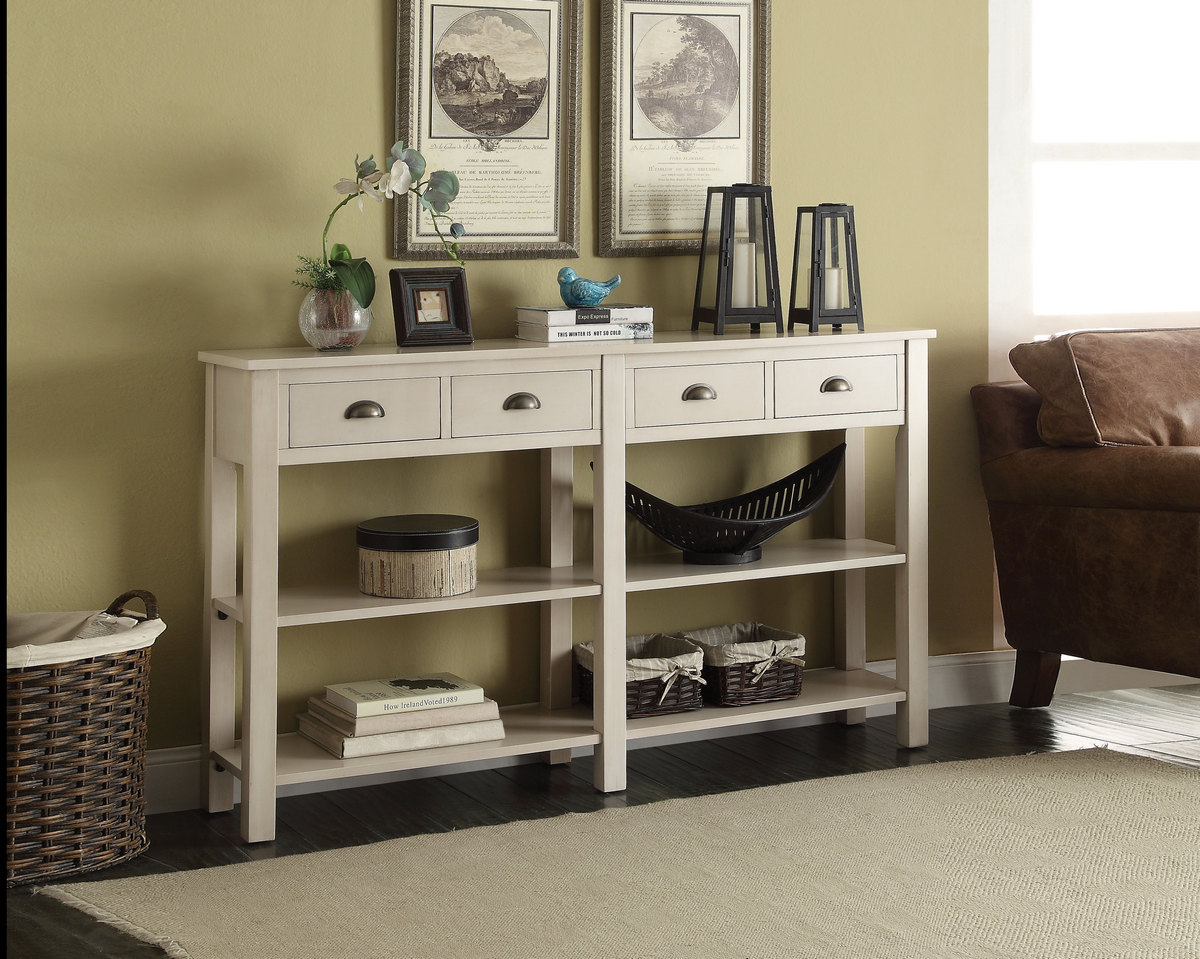 Picture of Galileo Console Table in Cream - Acme Furniture 97249