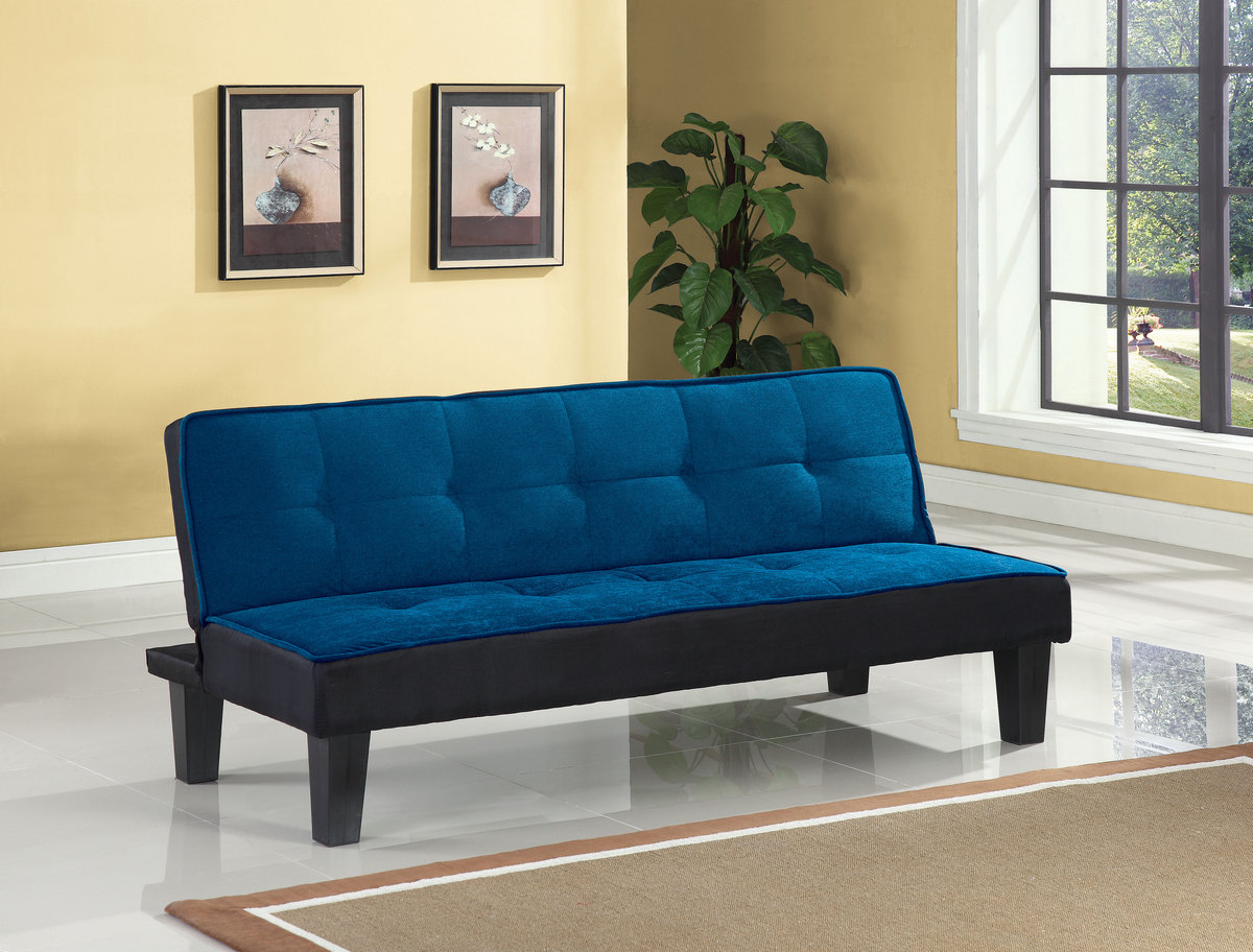 Hamar Adjustable Sofa In Blue Flannel Fabric - Acme Furniture 57031