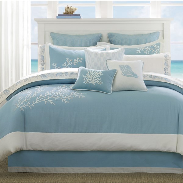 Harbor House Queen Comforter Set In Blue - Olliix Hh10-397