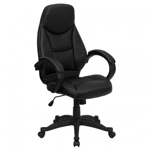 Contemporary | Furniture | Leather | Office | Flash | Chair | Black | Back | High