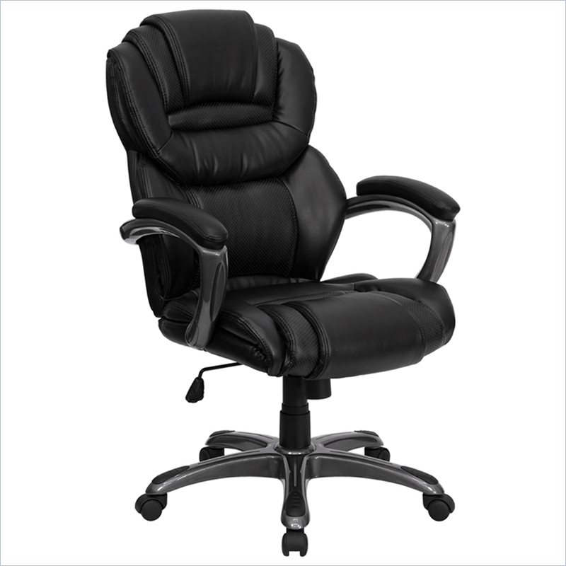 Executive | Furniture | Leather | Office | Flash | Chair | Black | Back | High | Pad