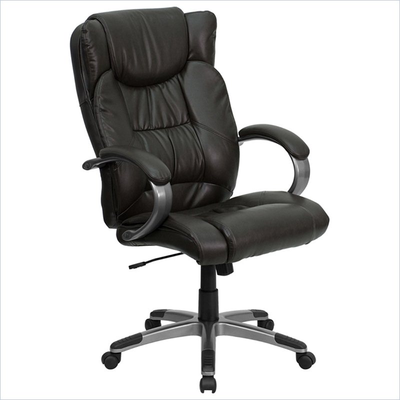 Executive | Furniture | Espresso | Leather | Office | Flash | Brown | Chair | Back | High