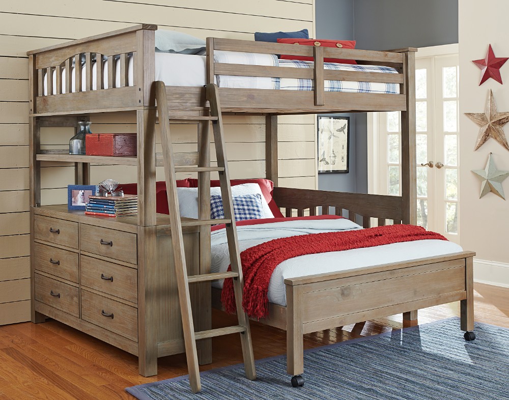 Hillsdale Bed Lower Bed Driftwood