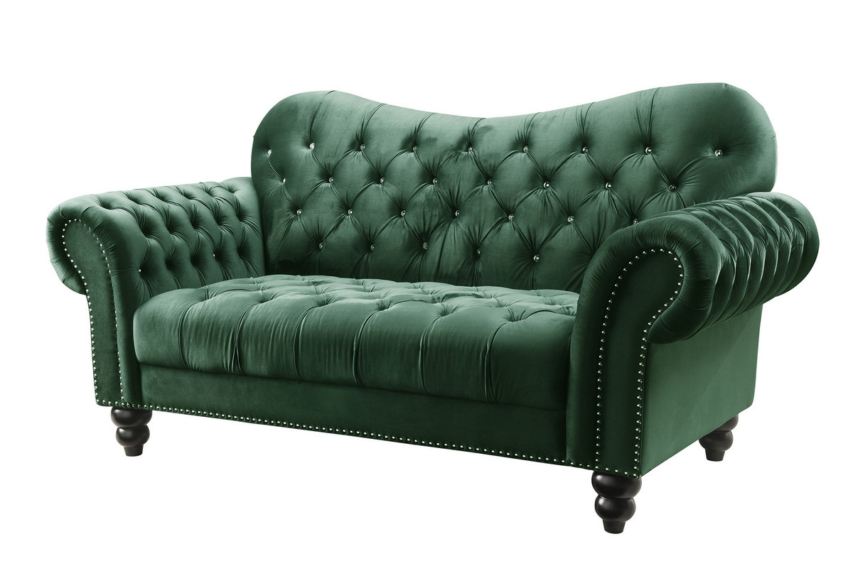 Iberis Loveseat In Green Velvet - Acme Furniture 53402