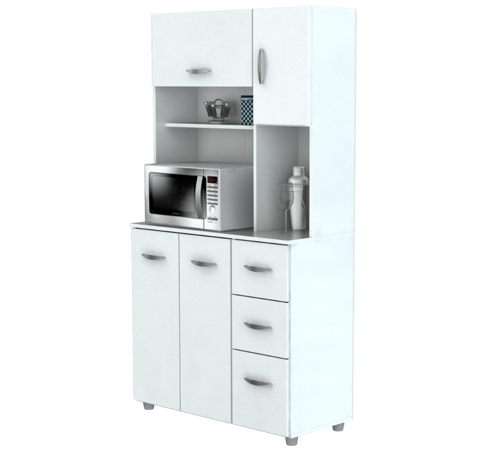 Inval America Gcm-042 Kitchen Storage Cabinet In Laricina-white