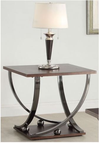 Isiah End Table In Black Nickel - Acme Furniture 80357