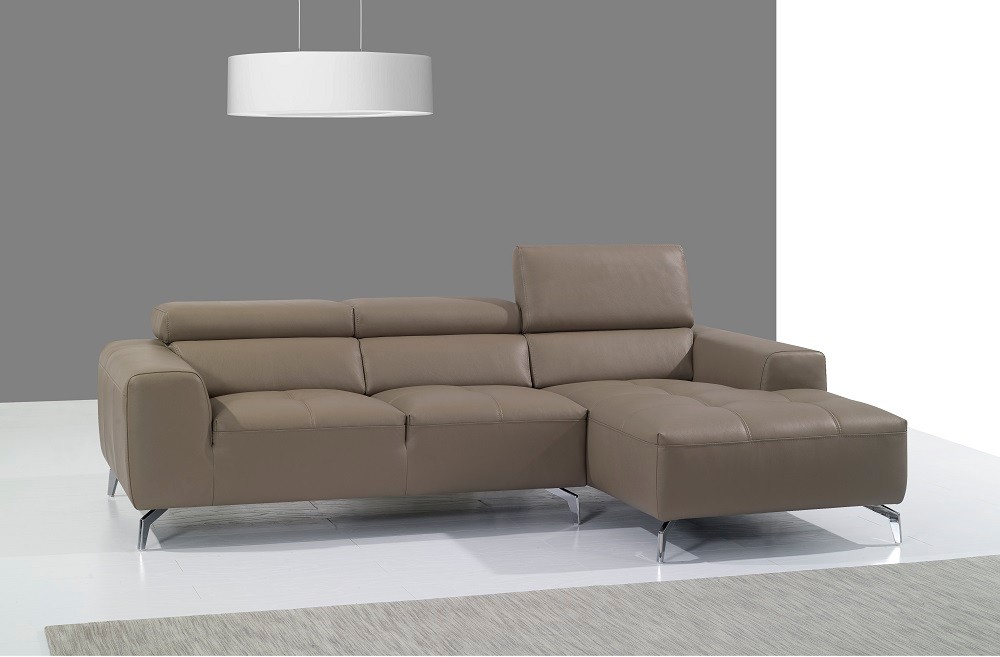 Leather Sectional Right Facing Chaise J M