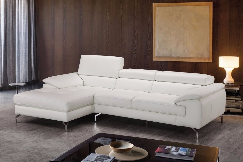 Leather Sectional Left Facing Chaise J M