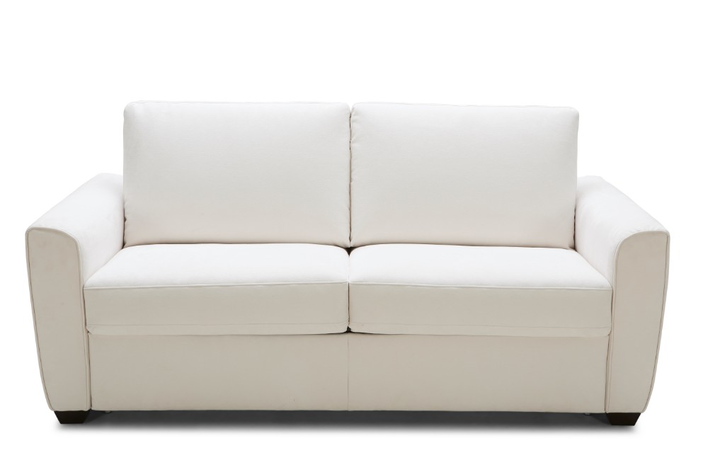 J&amp;M Furniture Alpine Sofa Bed in White Fabric