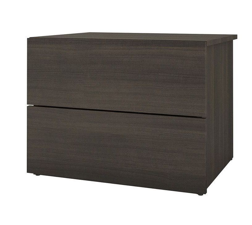 Picture of  Nightstand With 2 Drawers In Ebony - Nexera 341130