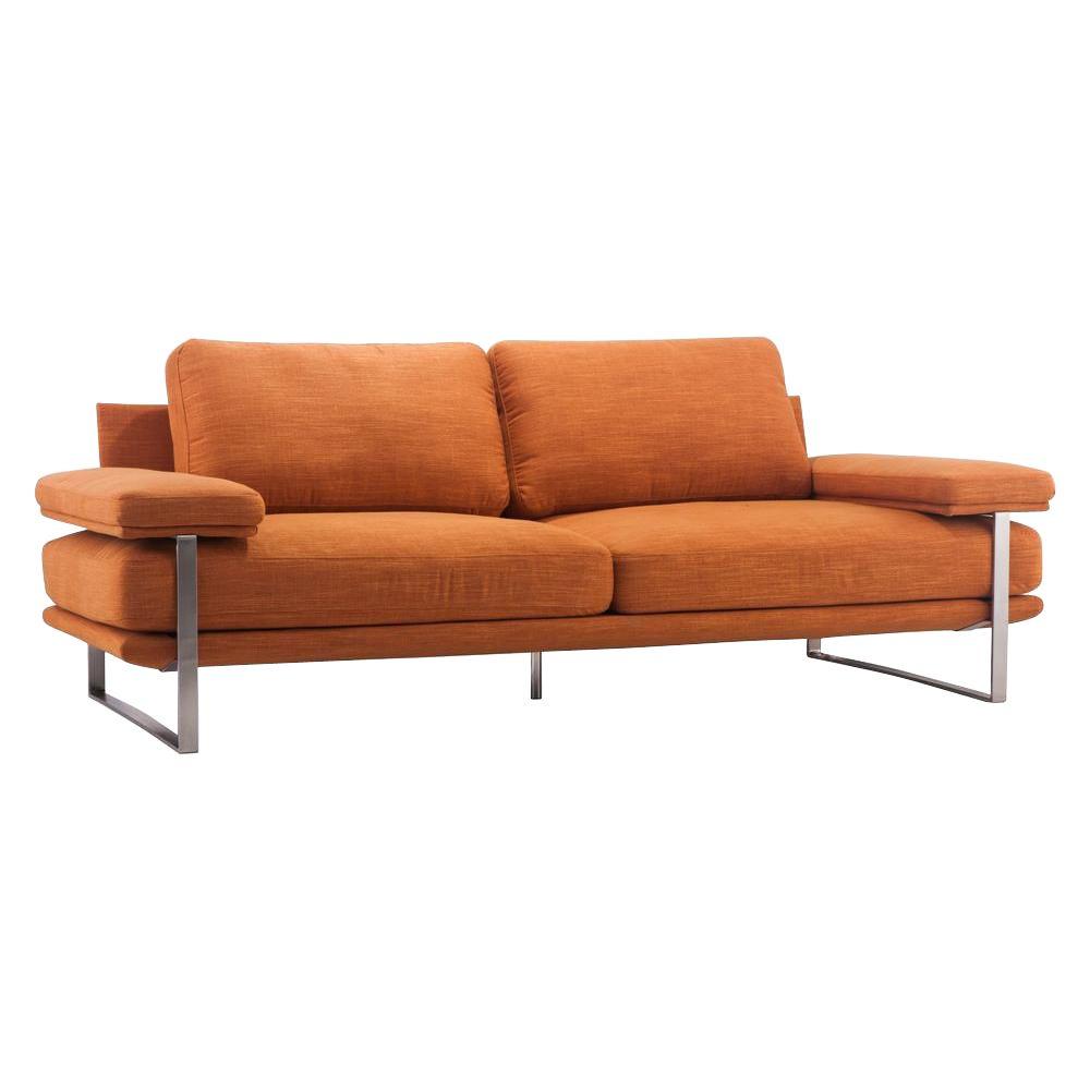 Zuo Modern Sofa Sunkist Orange