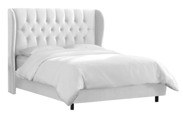 Skyline Furniture King Wingback Bed Velvet