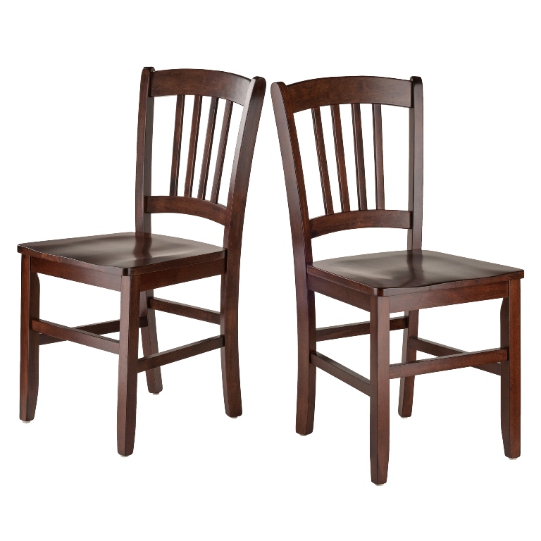 Madison 2-Piece Set Slat Back Chairs - Winsome Wood 94245 - Chairs