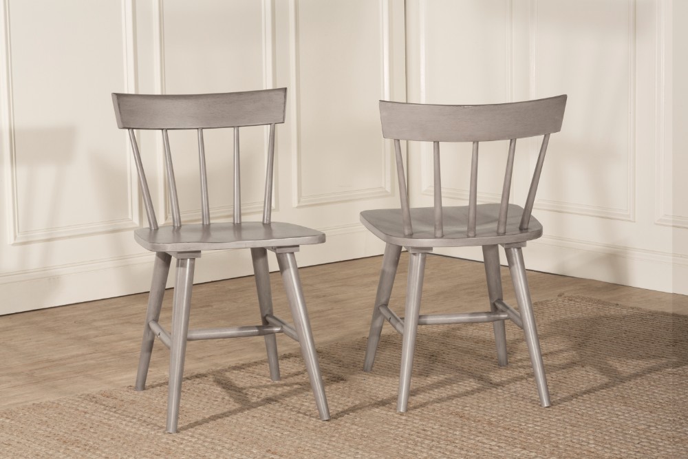 Hillsdale Furniture Mayson Wood Spindle Back Dining Chair, Set of 2, Gray - 4552-803
