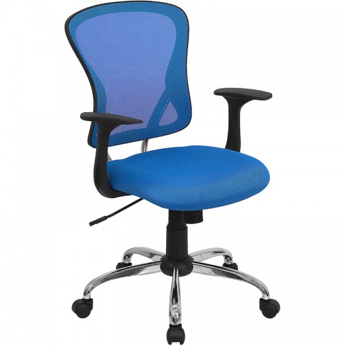 Furniture | Office | Chrome | Finish | Flash | Chair | Mesh | Blue