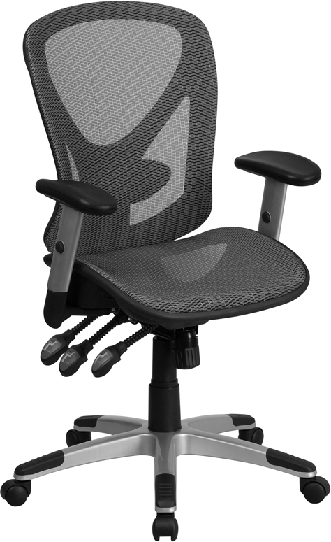 Executive | Furniture | Office | Swivel | Flash | Chair | Seat | Mesh | Gray | Back