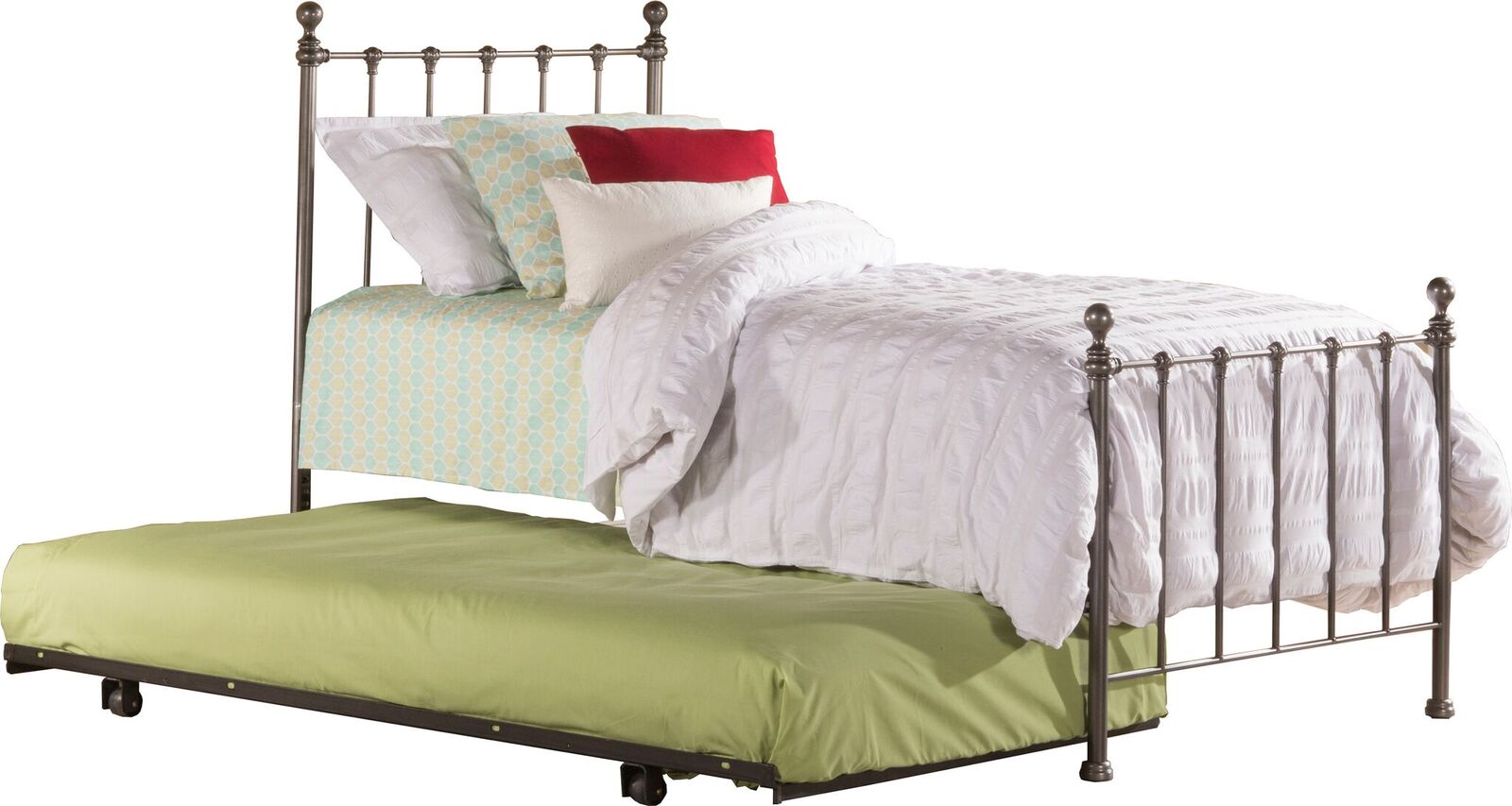 Molly Twin Bed Set W Suspension Deck Rollout Trundle Hillsdale