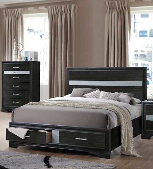 Acme Furniture King Bed Storage Black