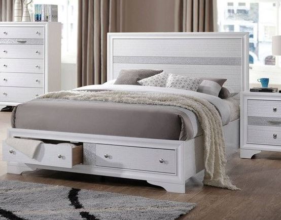 King Bed Storage White Acme