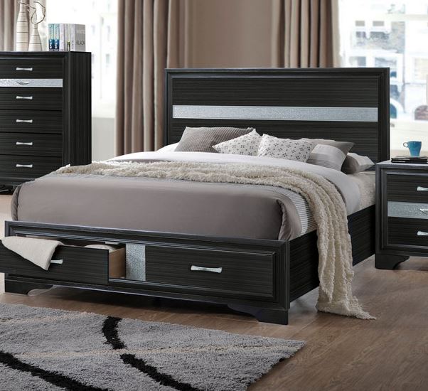 Acme Furniture Queen Bed Storage Black