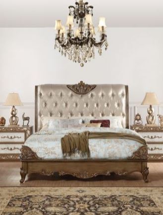 King Bed Gold Acme