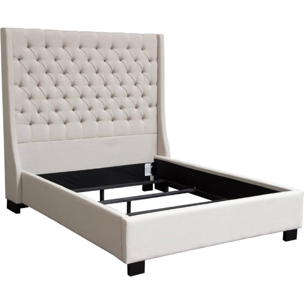 Diamond Sofa King Tufted Bed Vintage Wing