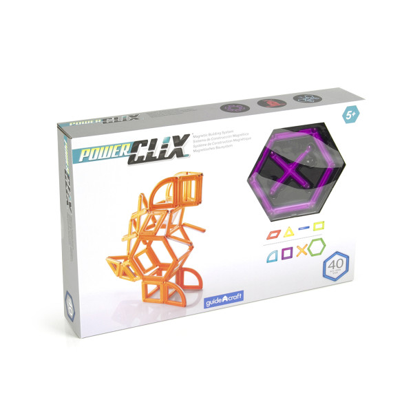 Powerclix® Creativity 40 Pc Set Lavender - Guidecraft G9407