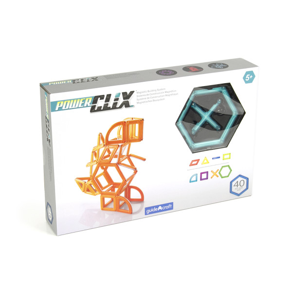 Powerclix® Creativity 40 Pc Set Light Blue - Guidecraft G9402