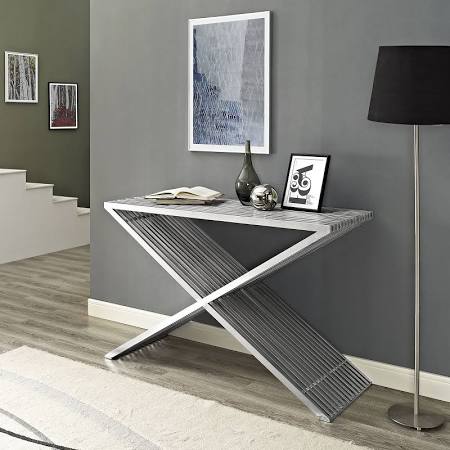Press Console Table In Silver - East End Imports Eei-2095-slv