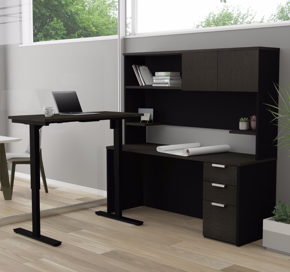 Bestar Furniture Desk Hutch Black