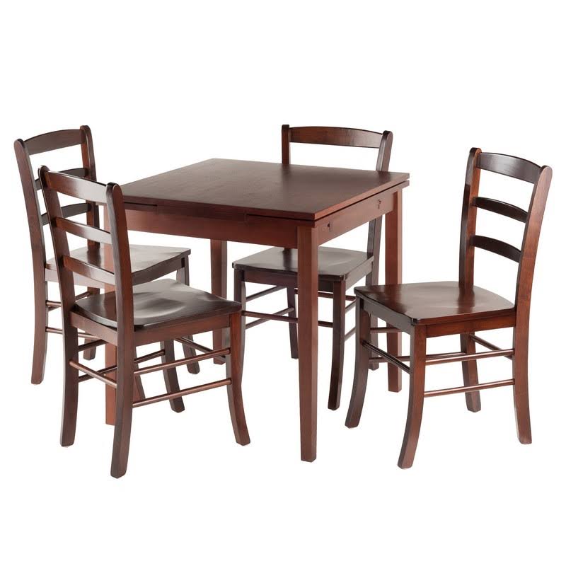 Pulman 5-PC Set Extension Table w/ Ladder Back Chairs - Winsome Wood 94535