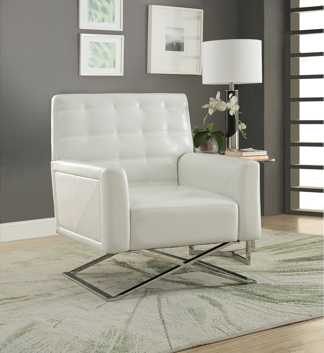 Accent Chair Steel Acme