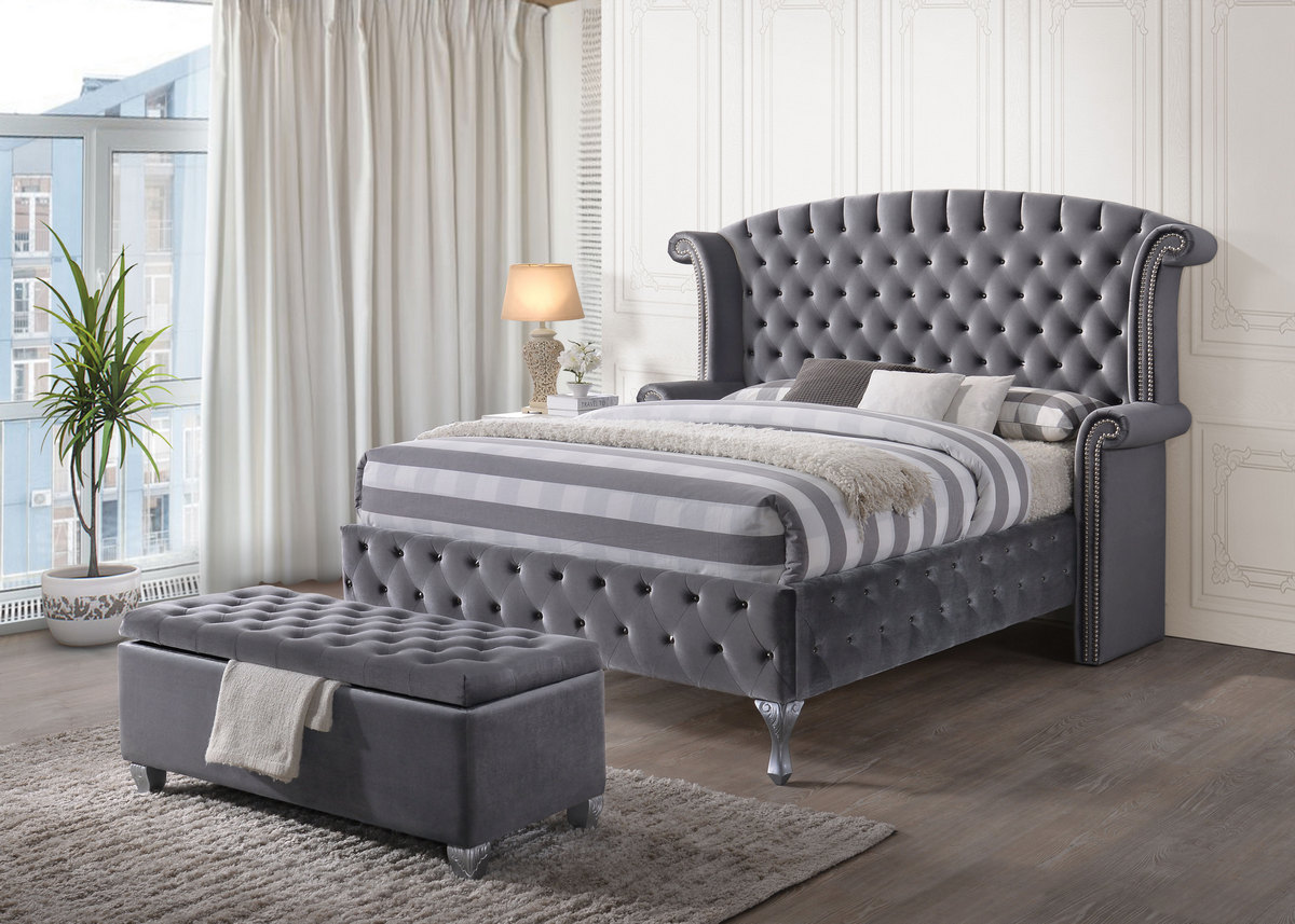 Acme Furniture Queen Bed Velvet
