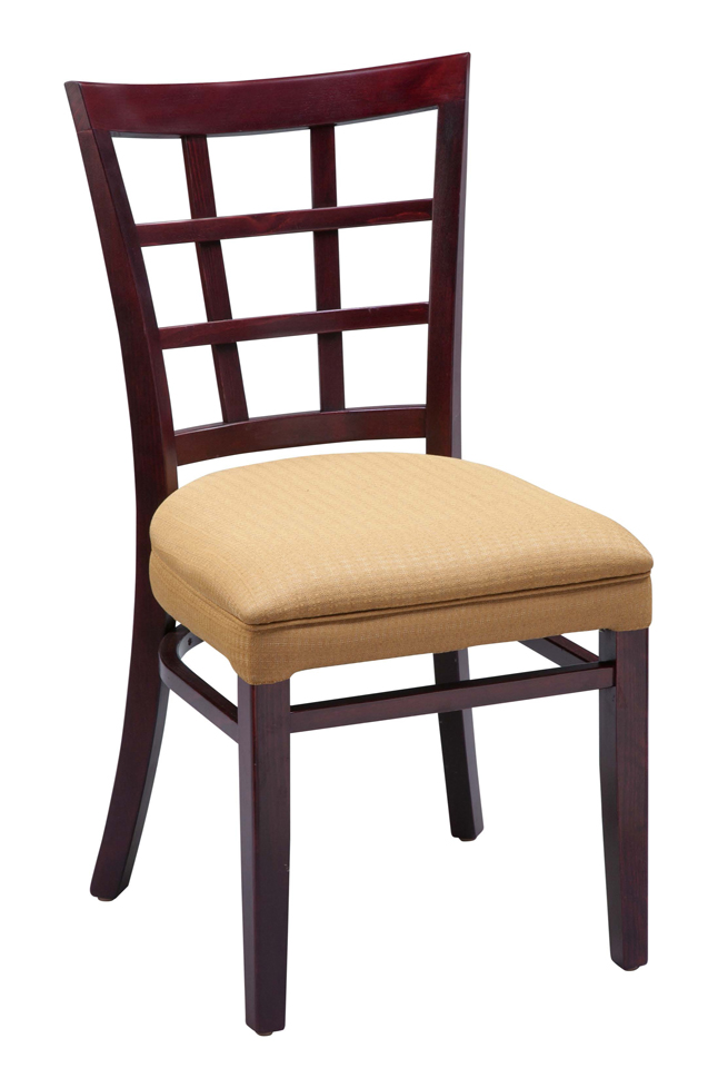 Regal Seating 411uph Beechwood Lattice Back Chair With Fully Upholstered Seat And Wood Back