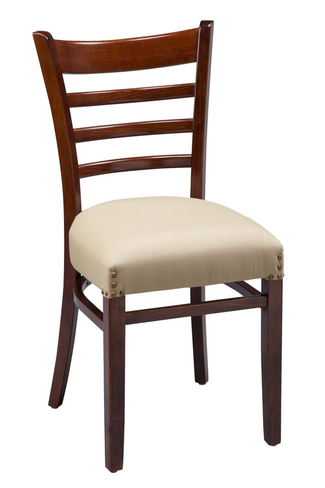 Regal Seating 412fus Beechwood Ladder-back Chair With Fully Upholstered Seat And Wood Back