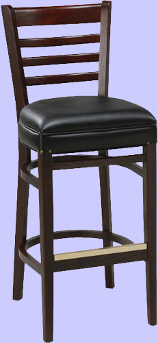 Regal Seating 415uph Beechwood Ladder-back Stool With Upholstered Seat And Wood Back