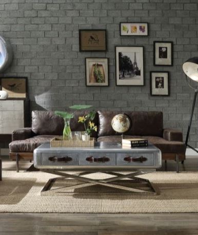 Sofa Oak Leather Acme
