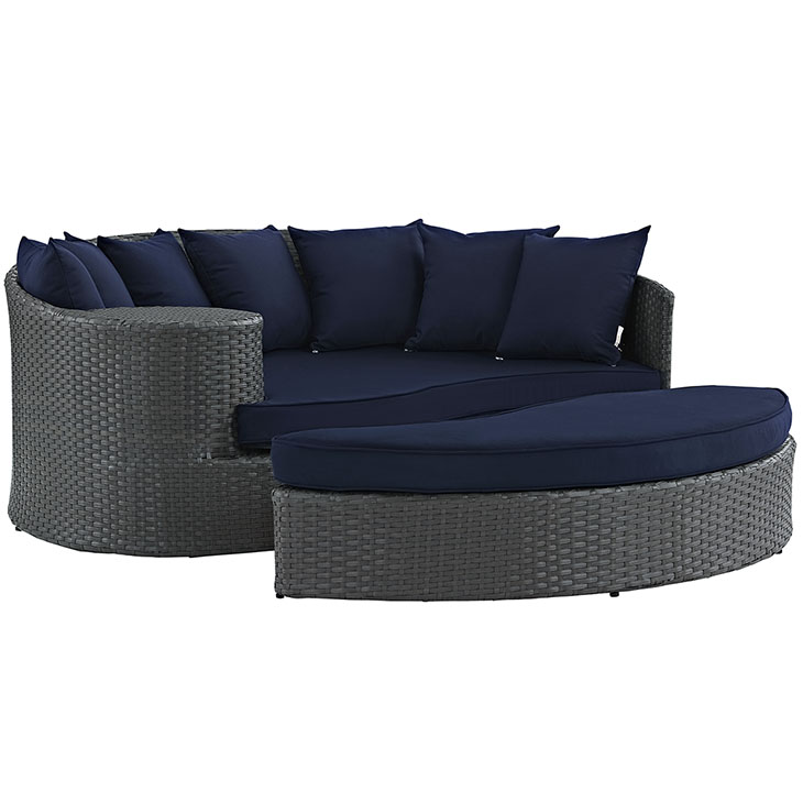 East End Patio Daybed Canvas Navy