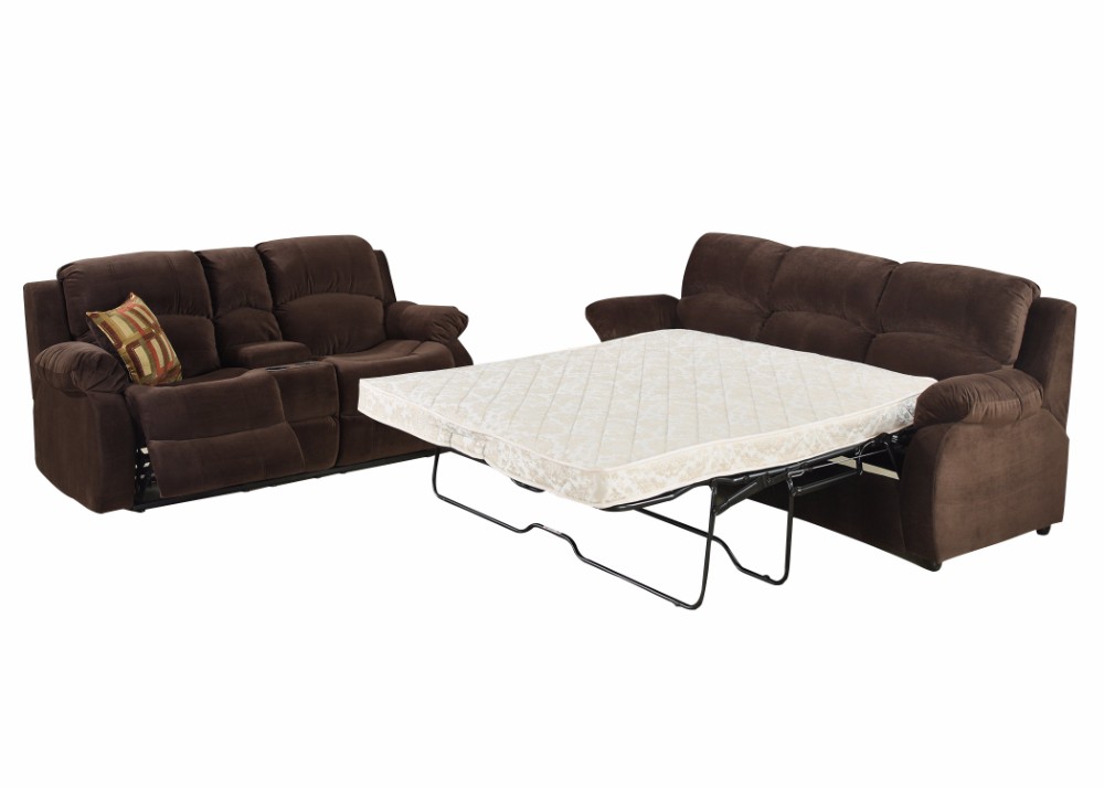 Transitional Queen Sofa Bed Reclining Love Seat Storage