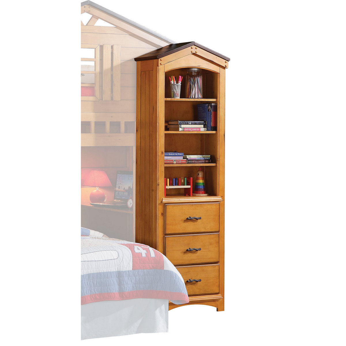 Bookcase Cabinet Oak Acme