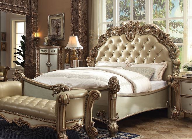 Queen Bed Gold Acme