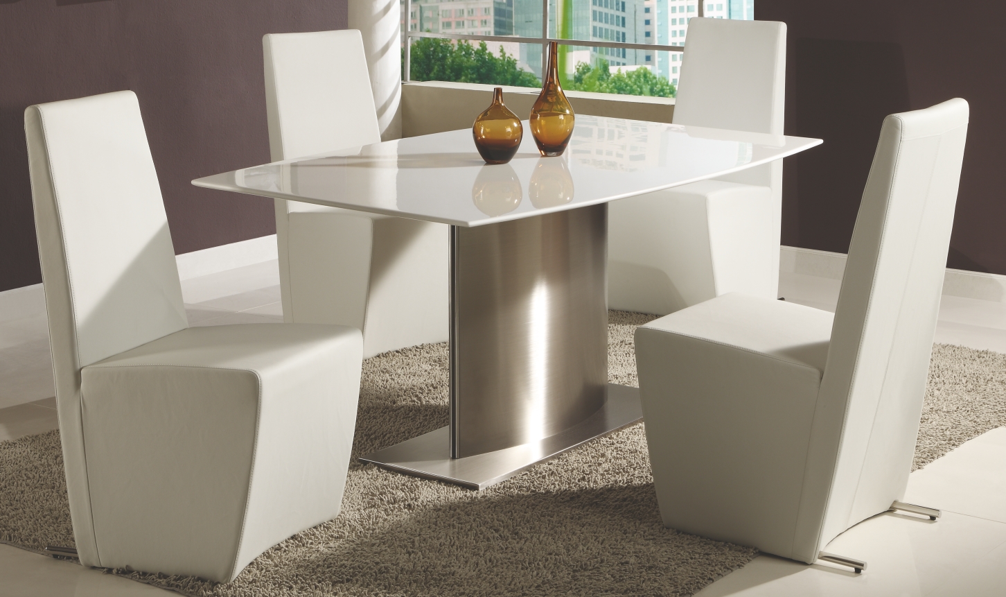 Chintaly White Dining Table
